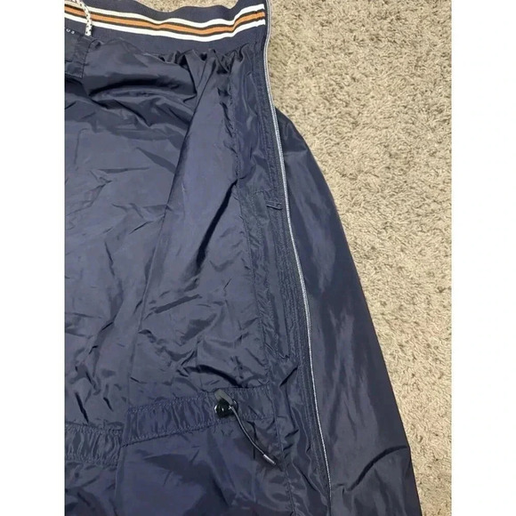 NEIMAN MARCUS Men’s Navy Blue Windbreaker Jacket Turtle Neck Multi Pocket Large - Picture 8 of 10